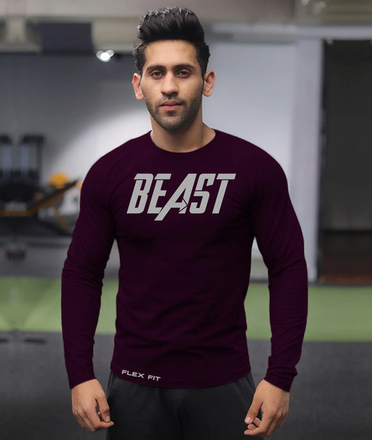 Purple Fusion Beast Full Sleeve Tee- Cool Tech Series- Sale