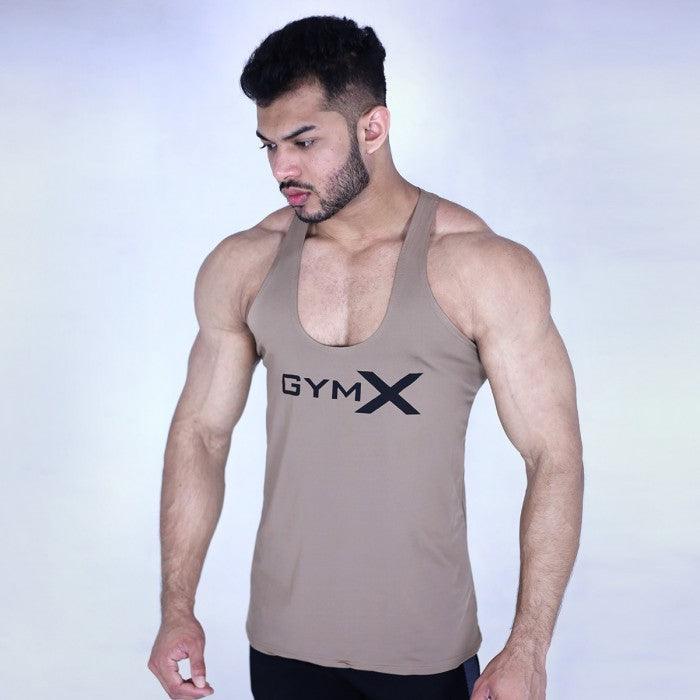 GymX Coffee Beige Stringer: Aesthetics Series- Sale - GymX