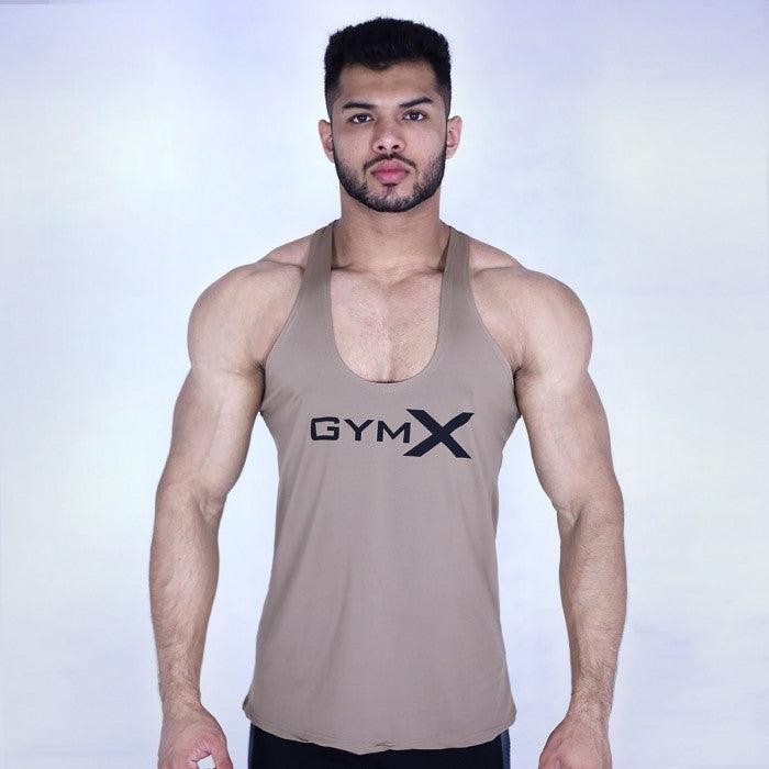 GymX Coffee Beige Stringer: Aesthetics Series- Sale - GymX