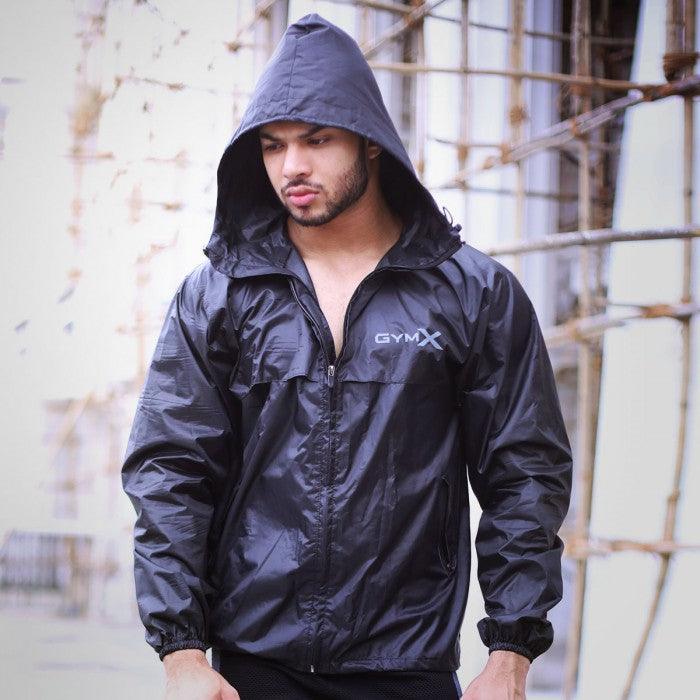 Beast Jet Black Black - GymX Hurricane Waterproof Jacket- Sale (rainwear) - GymX