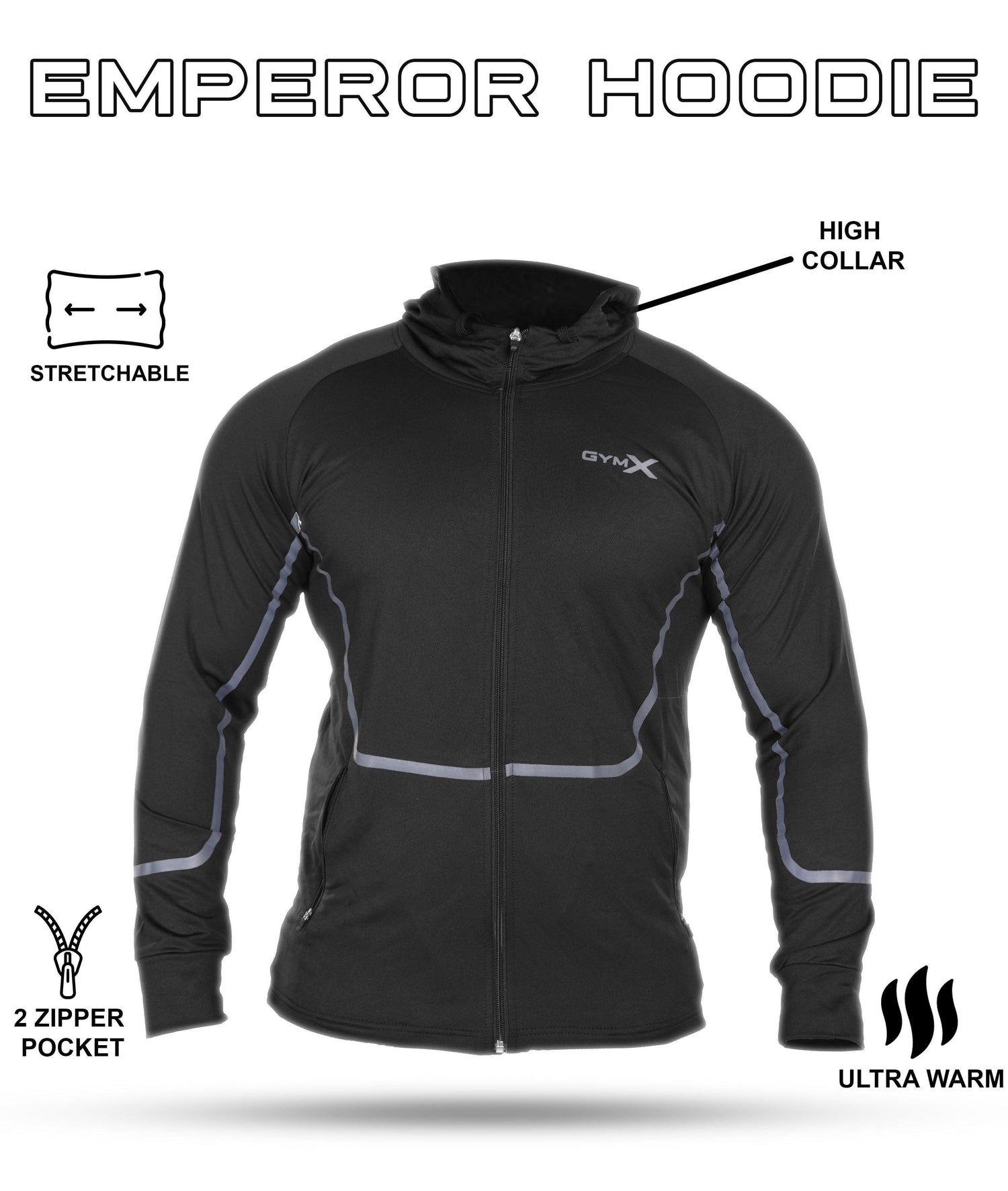 Emperor Black GymX Hoodie - Sale - GymX