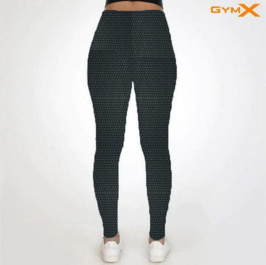 GymX Ladies Dark Grey Pattern Leggings - Sale