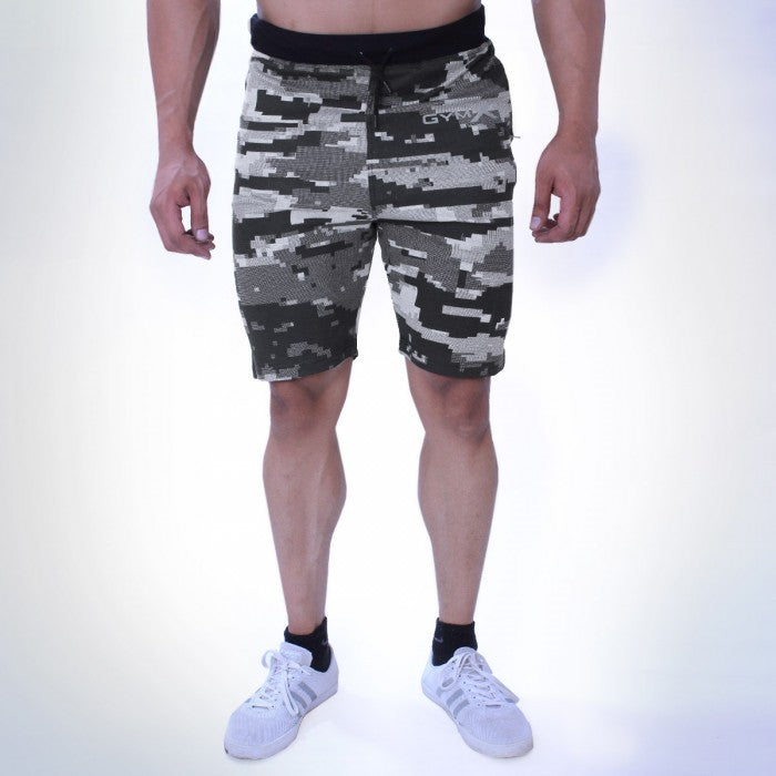 Matrix Camo Grey Workout Shorts - Stellar Series- Sale