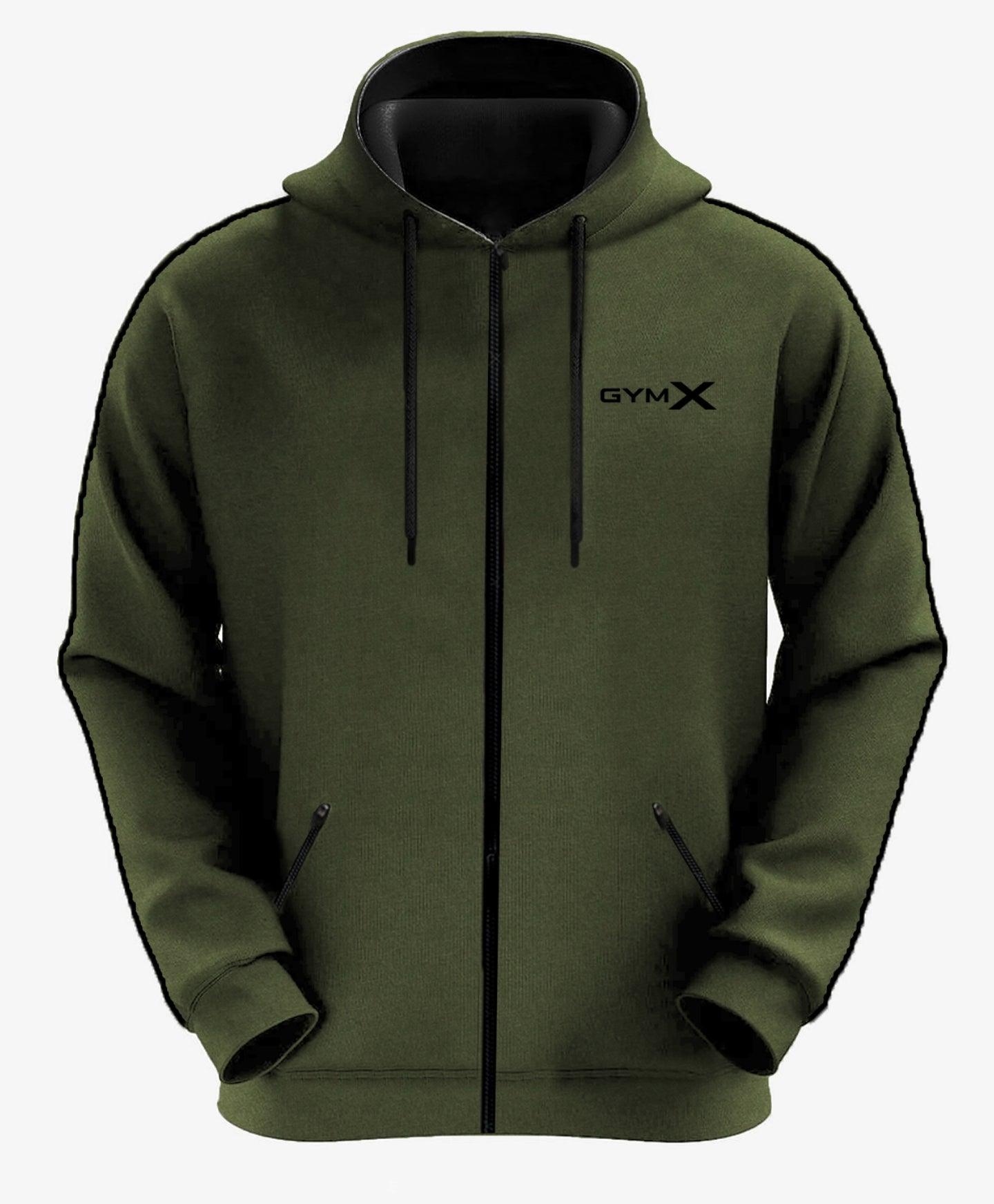Fleece Tech Hoodie- Olive Green - Sale - GymX