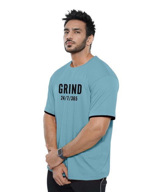 Grind Oversized GymX Tee: Blue - Sale - GymX