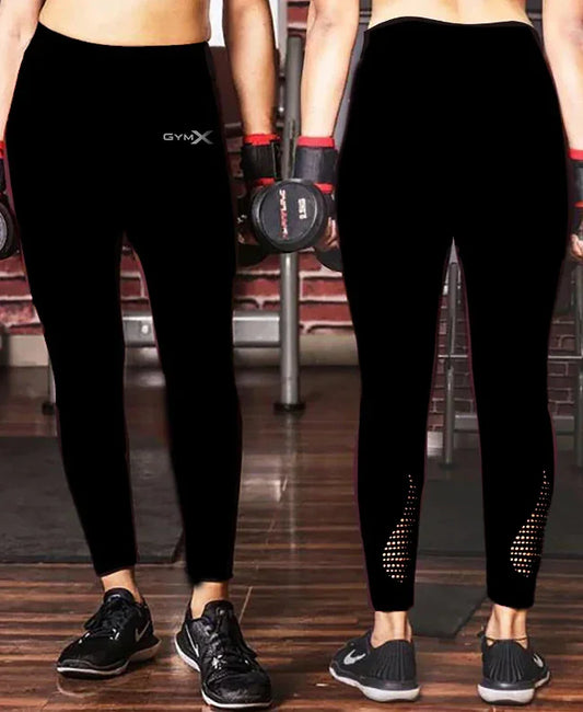 GymX Plain Black Leggings - Sale