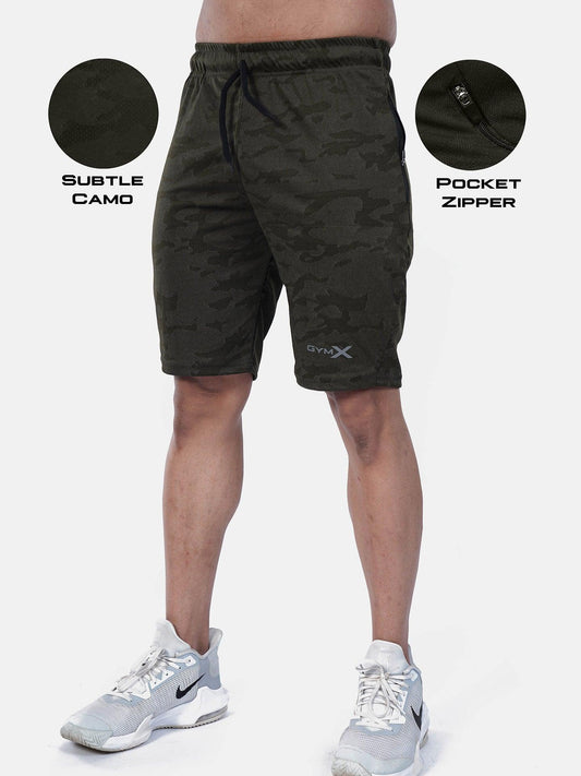 Jacquard Military Green Camo GymX Shorts - Sale - GymX