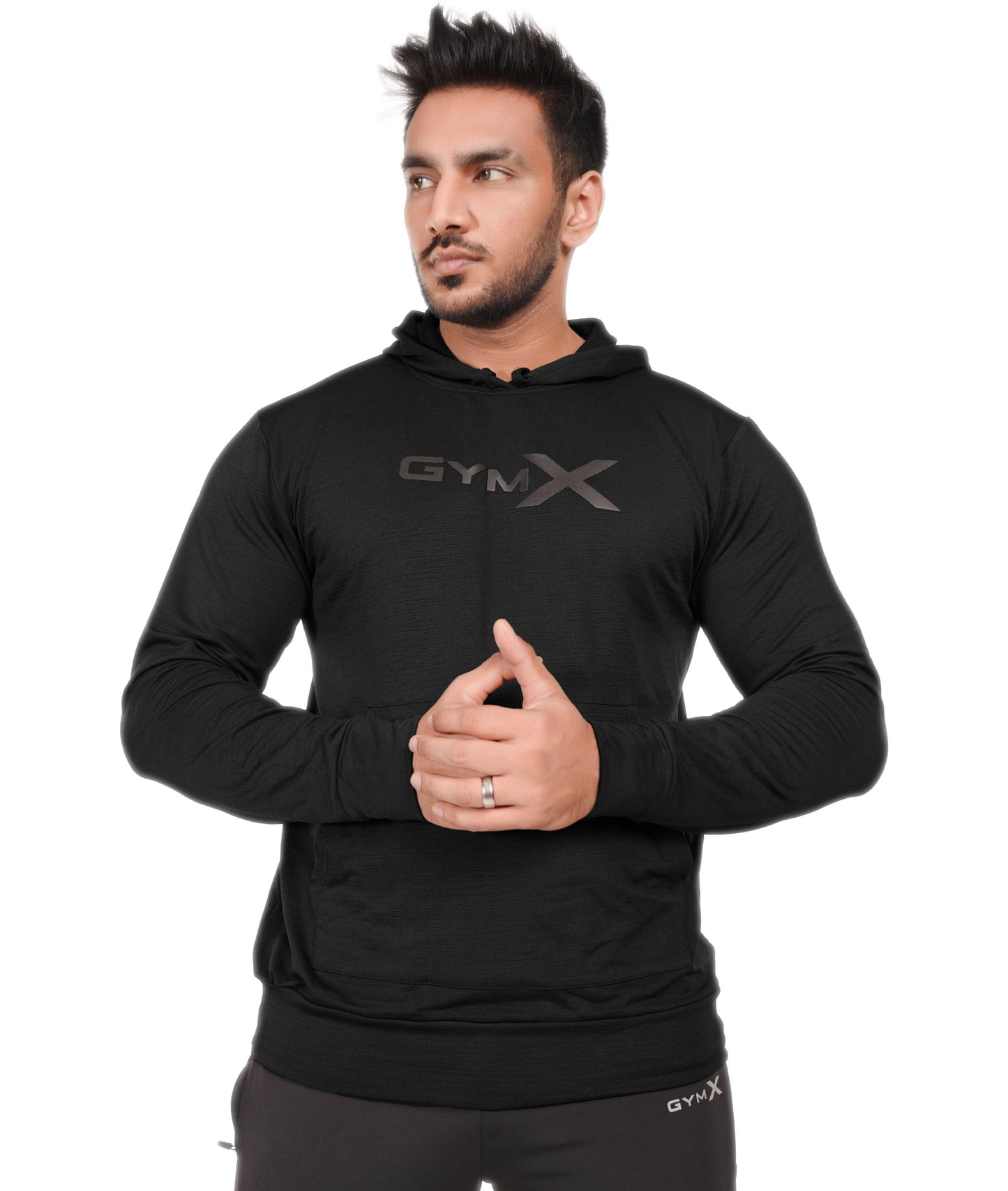 Jet Black GymX Bold Pullover