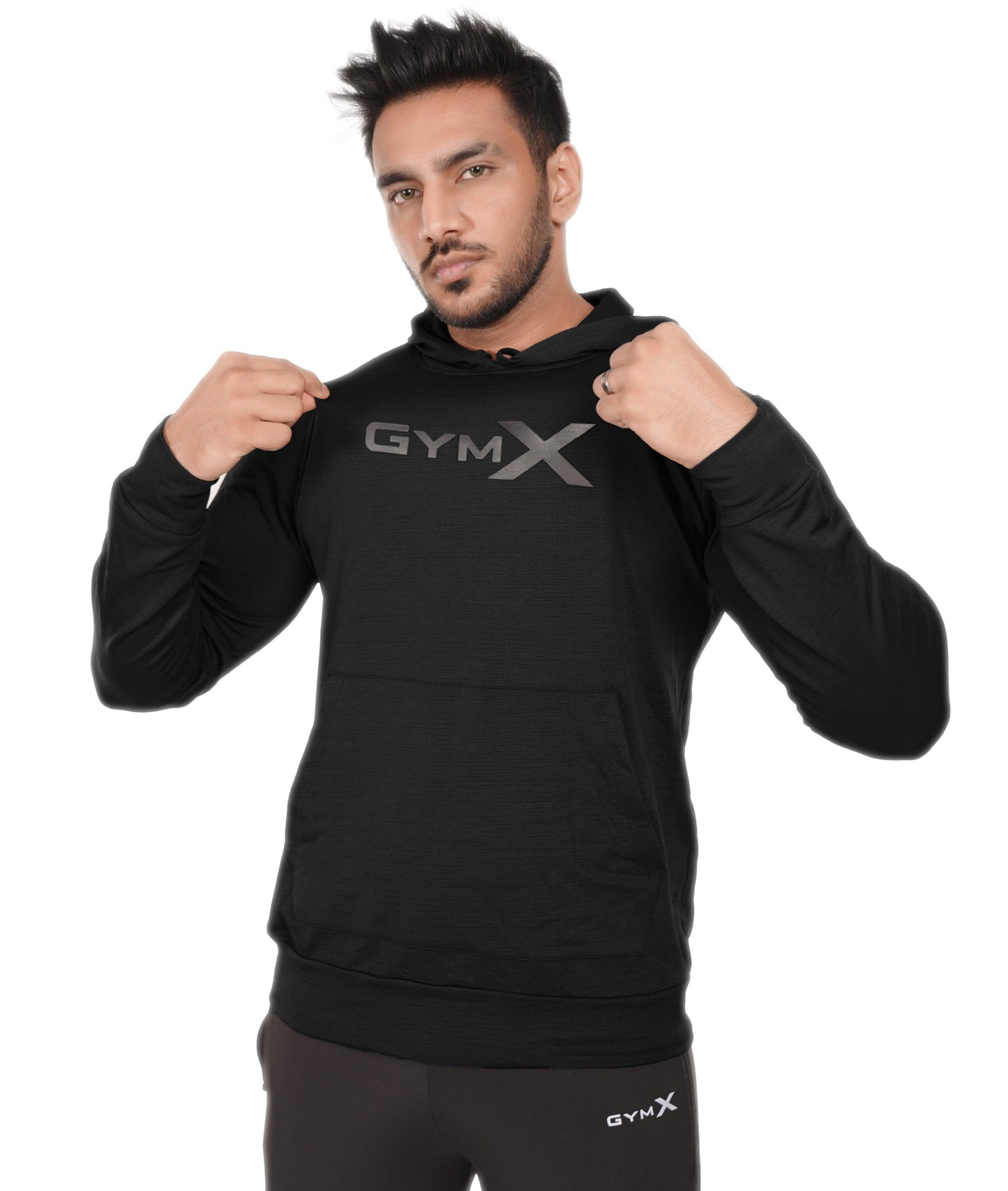 Jet Black GymX Bold Pullover