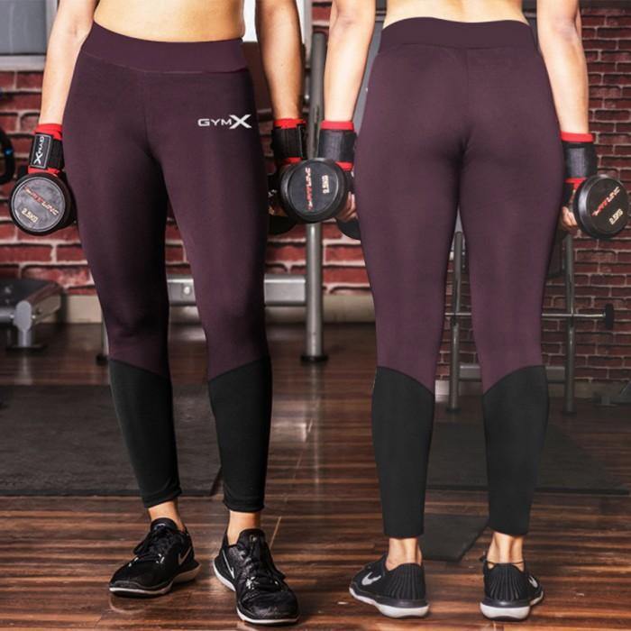 Berry Black Combo Leggings - Essential Series- Sale - GymX
