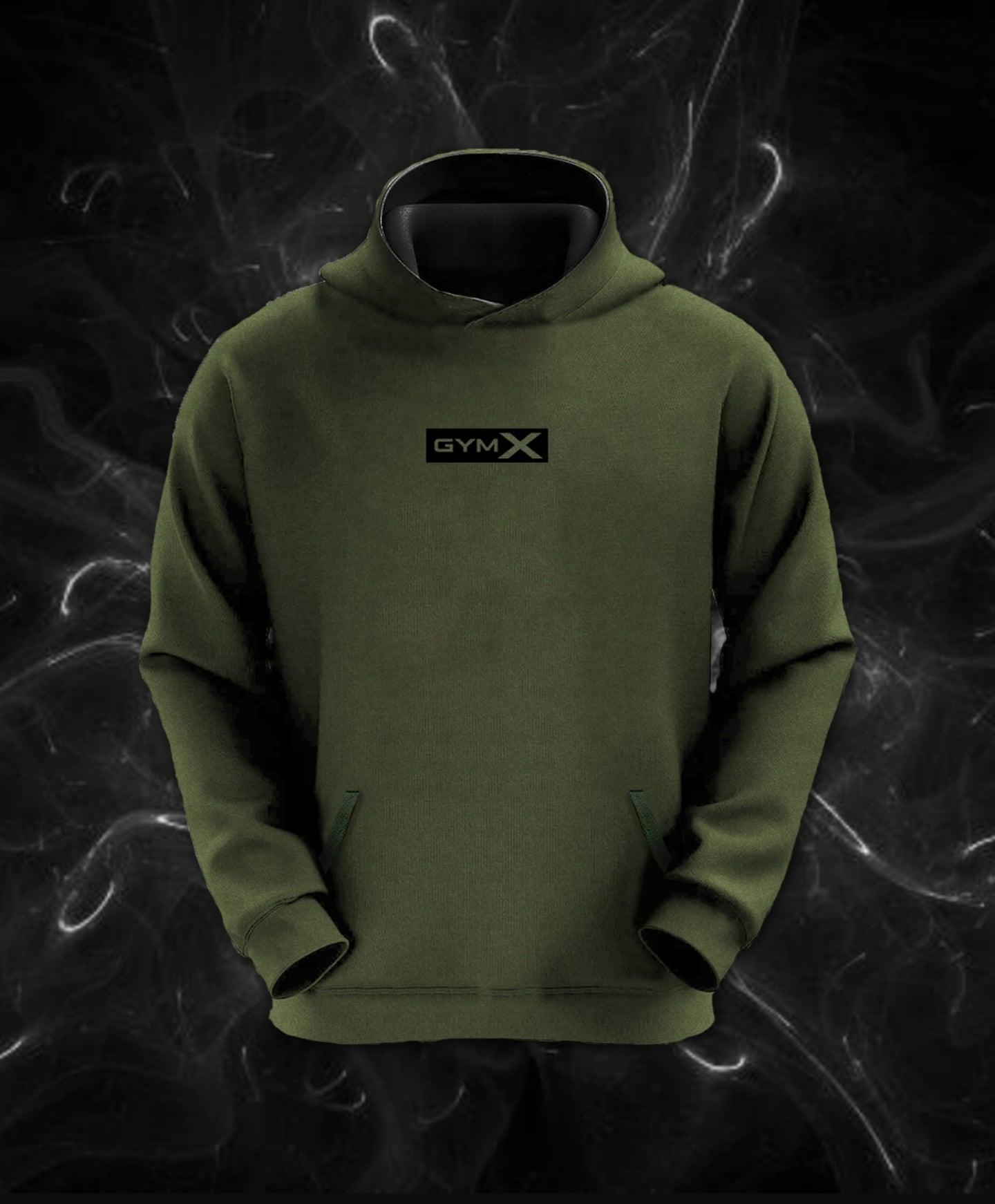 Fleece Tech Pullover- Olive Green - GymX