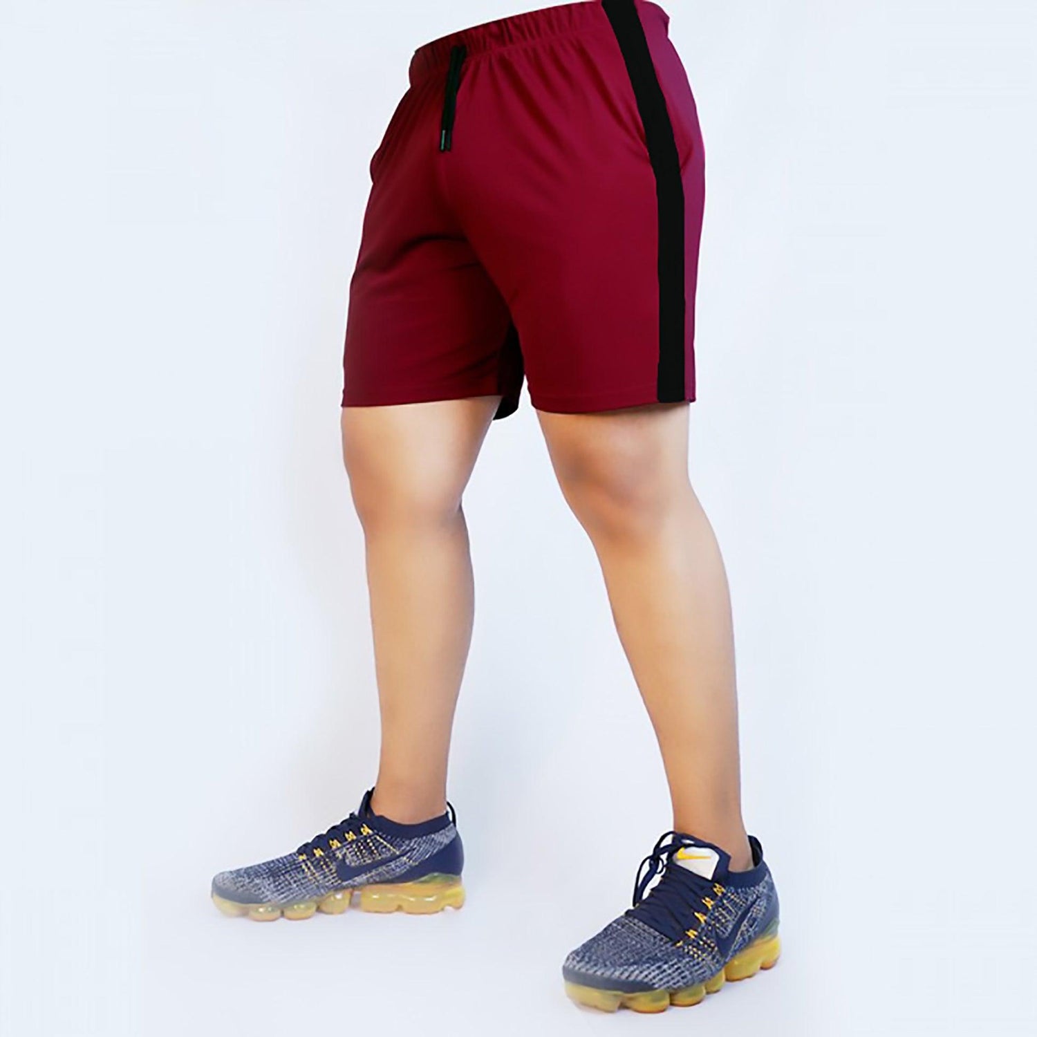 Eternity Maroon Shorts With Black Panel- Sale - GymX