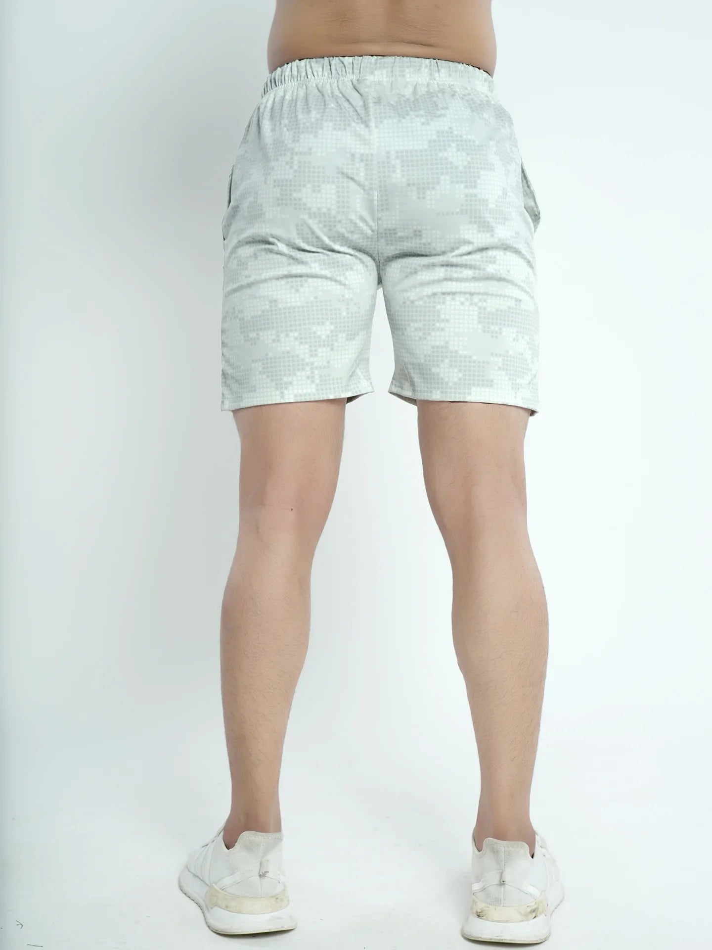 Pixel White Shorts- Sale