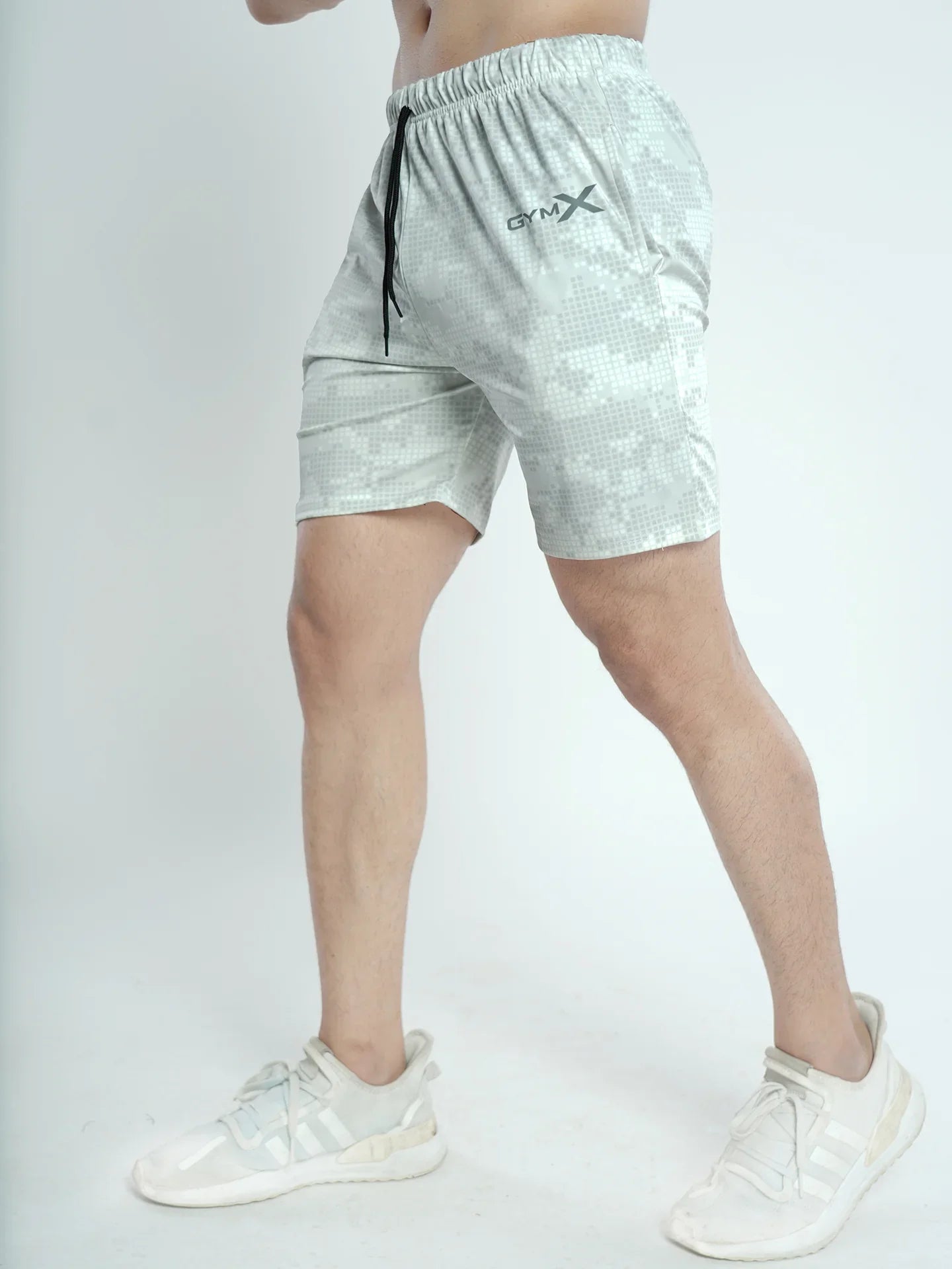 Pixel White Shorts- Sale