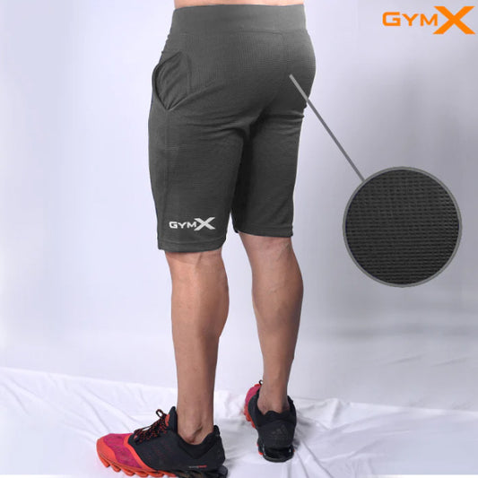 GymX Sapphire Dark Grey Workout Shorts- Sale