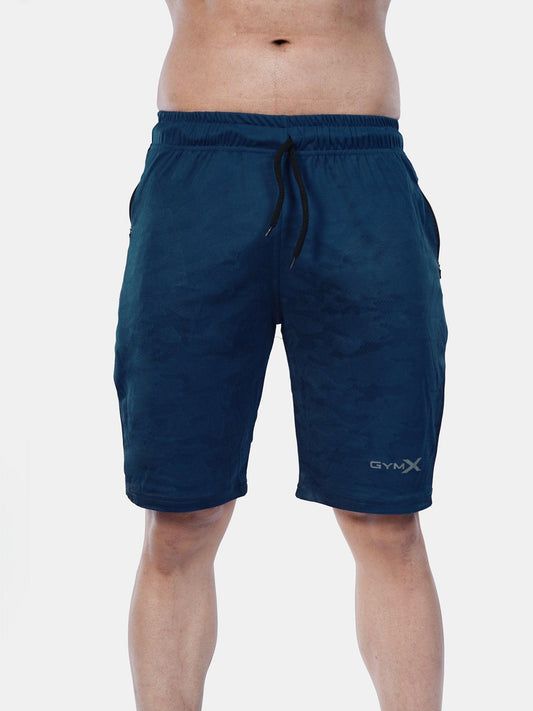 Jacquard Aqua Blue Camo GymX Shorts