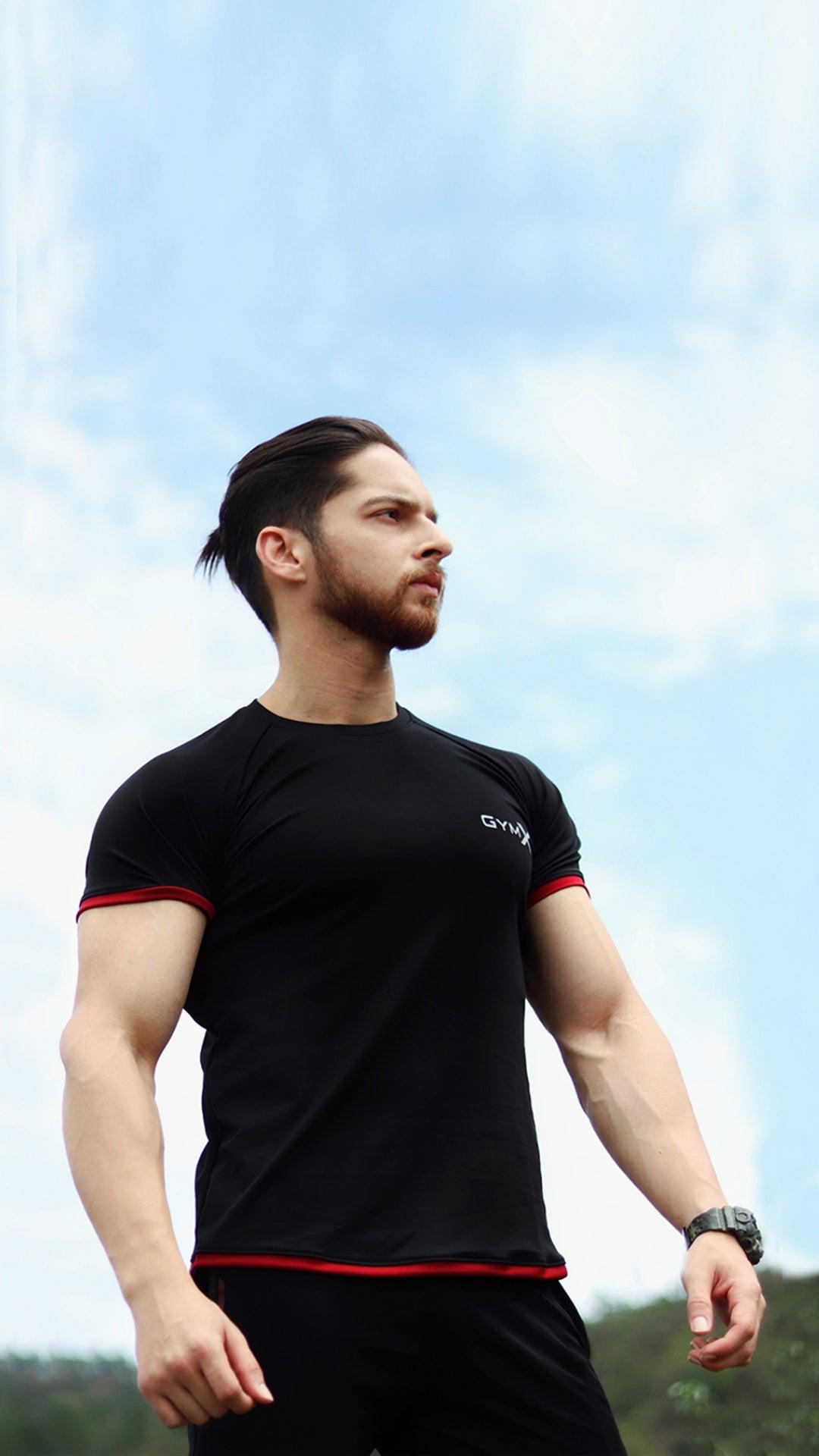 Attitude Rage Black Muscle Fit Tee - GymX