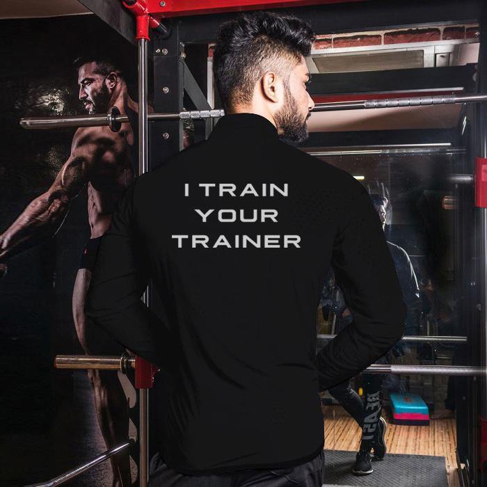 I Train Your Trainer Black Windcheater - Aero Series - GymX