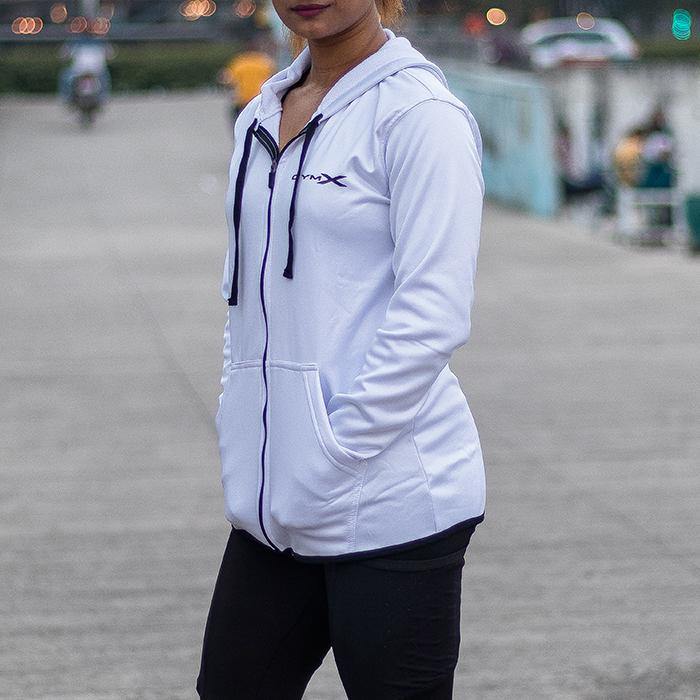 Alpine White Ladies Hoodie - Sale - GymX