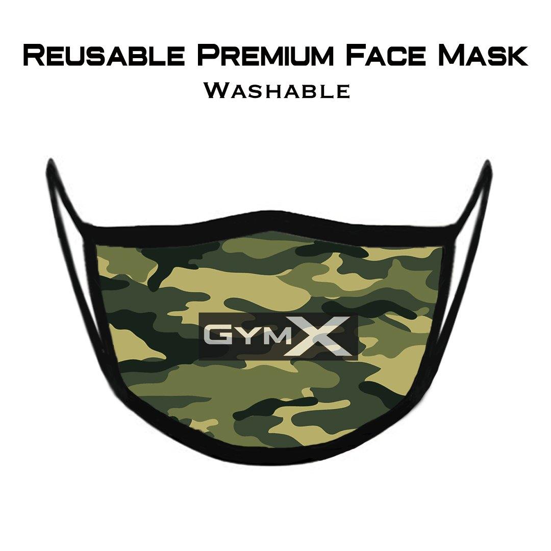 Rexy Mask GymX Army Camo Premium Face Mask (Reusable)