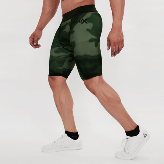 GymX Performance Compression Shorts- Army Camo - Sale
