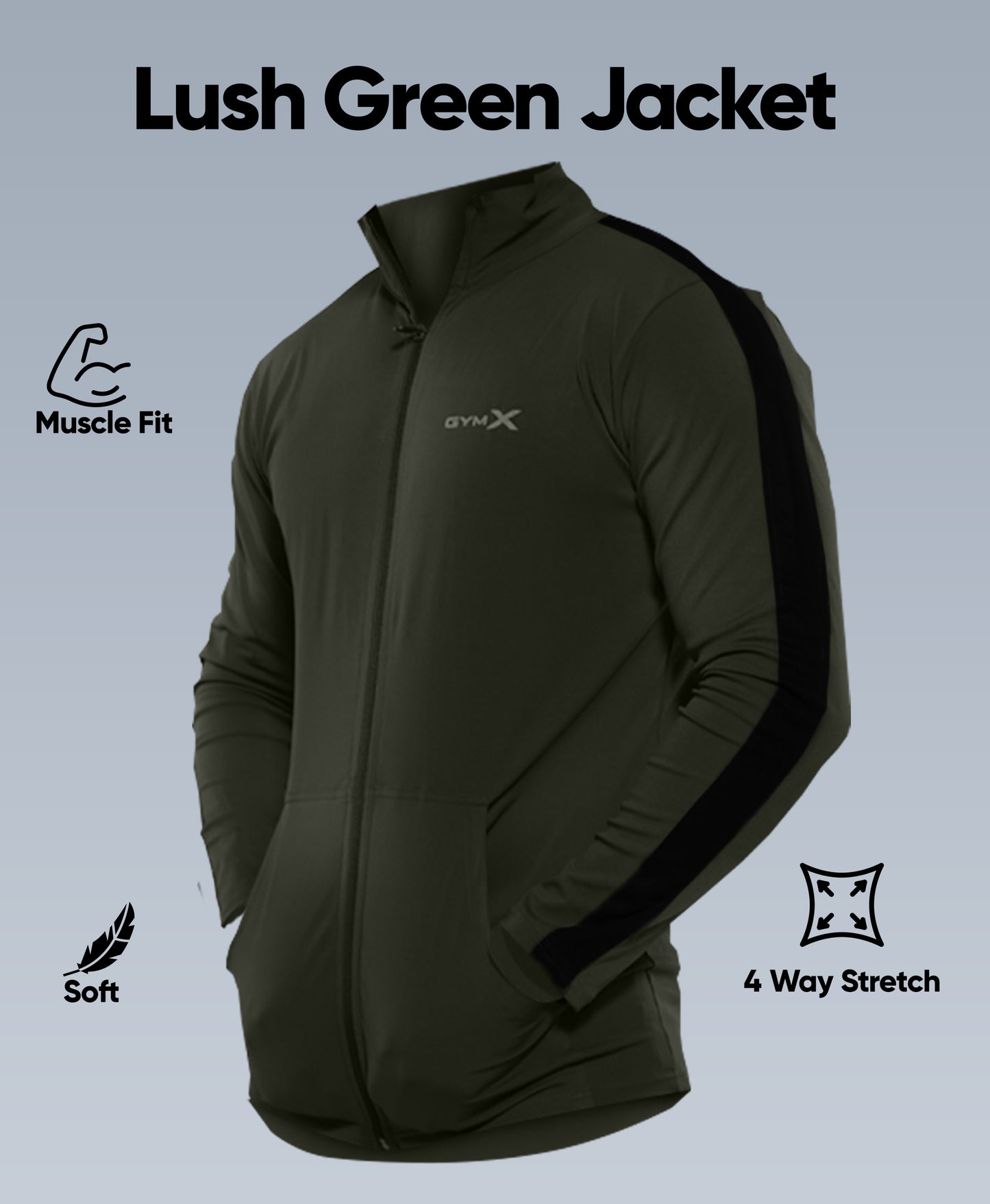GymX UFO Lush Green Jacket - Sale