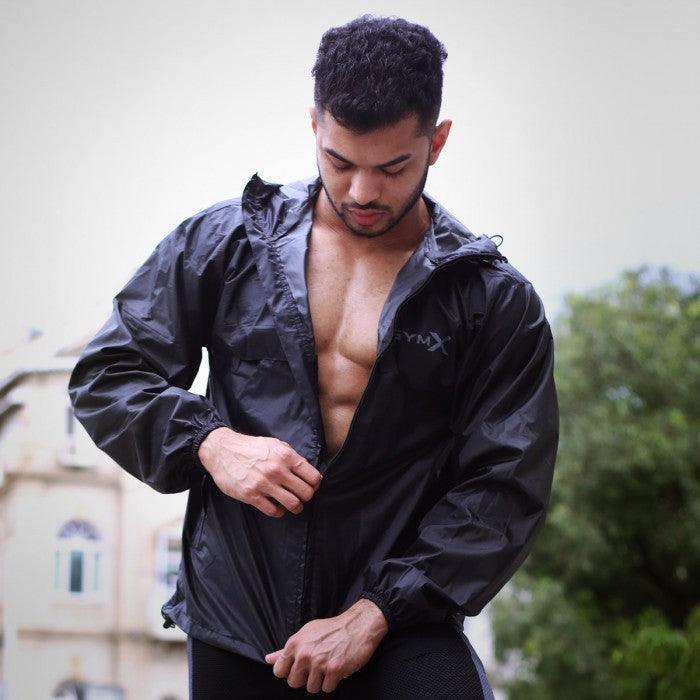 Beast Jet Black Black - GymX Hurricane Waterproof Jacket- Sale (rainwear) - GymX