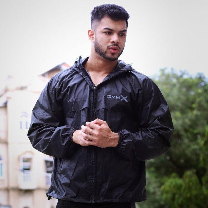 Beast Jet Black Black - GymX Hurricane Waterproof Jacket- Sale (rainwear) - GymX