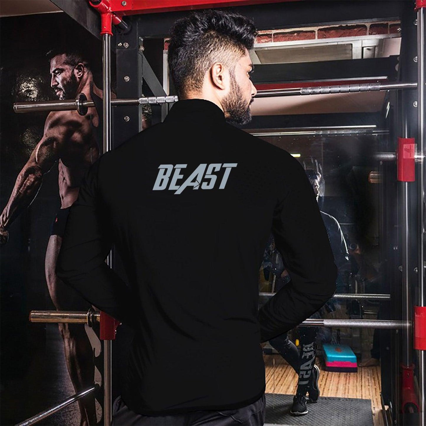 Beast Jet Black Jacket Summer Windcheater- Aero Series - GymX