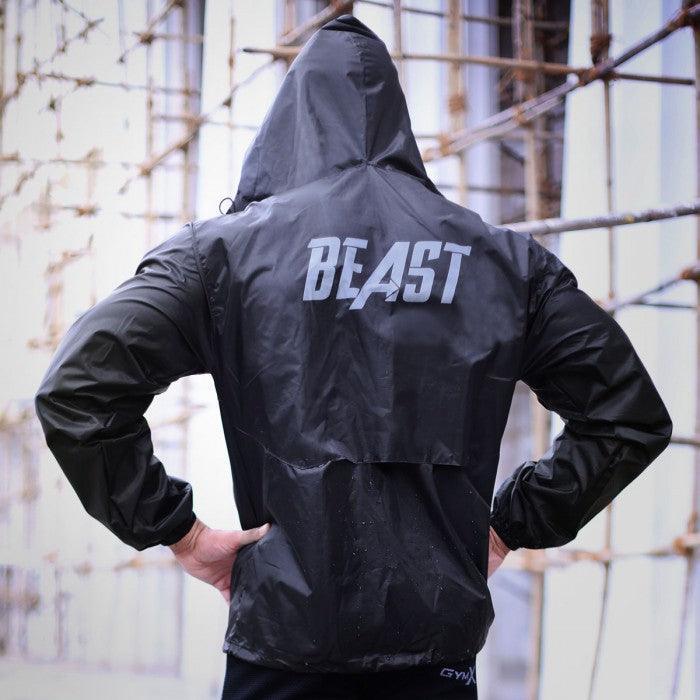 Beast Jet Black Black - GymX Hurricane Waterproof Jacket- Sale (rainwear) - GymX