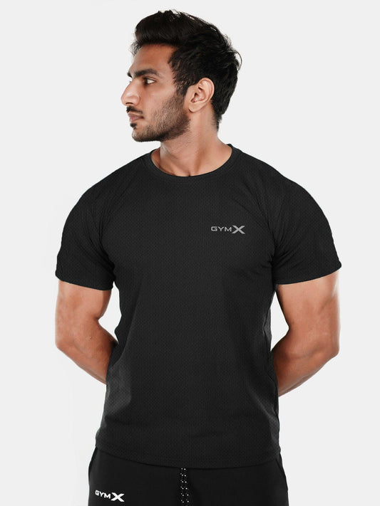 GymX Dot Mesh Tee: Black - GymX