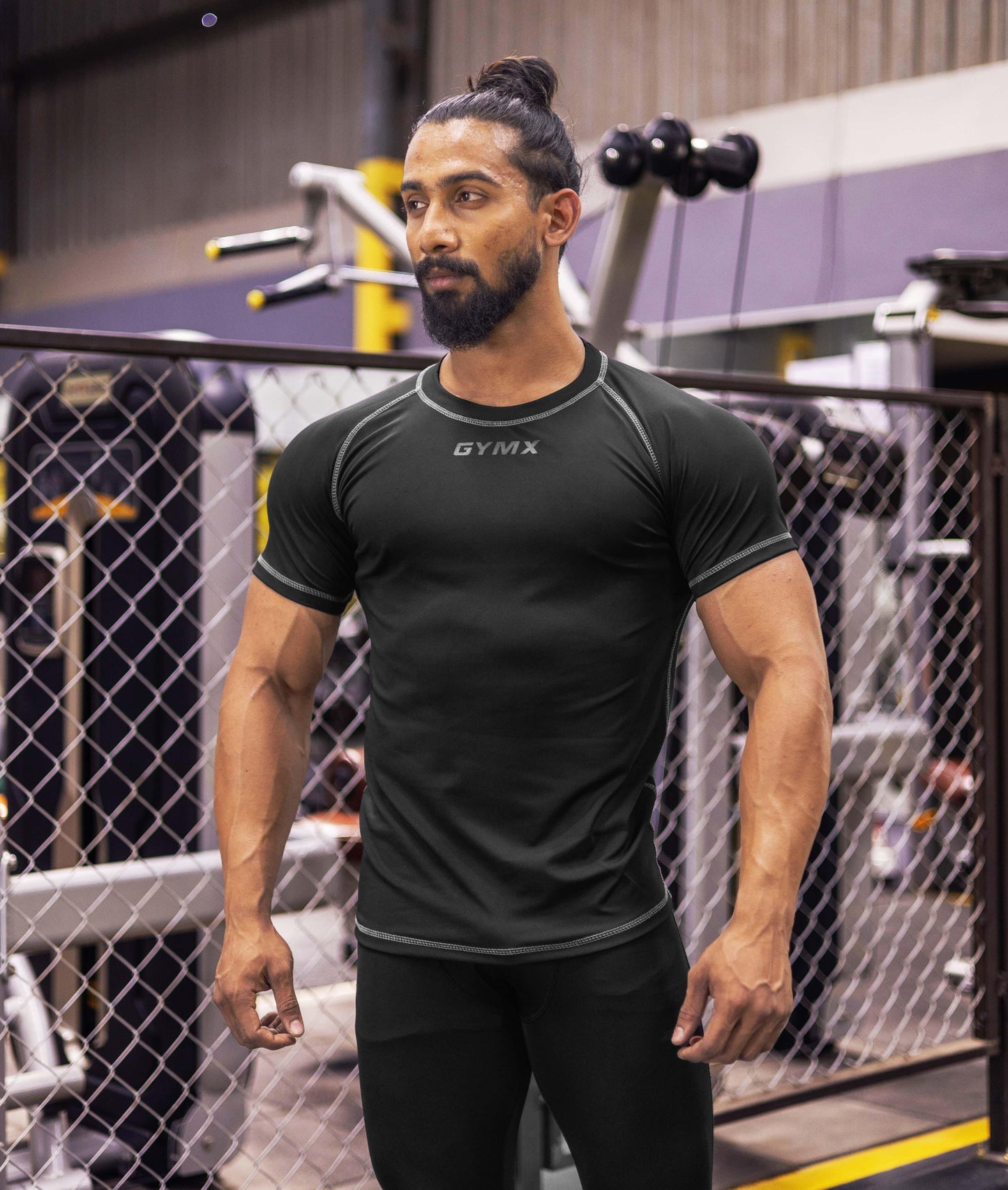 Compression GymX Tee: Pitch Black
