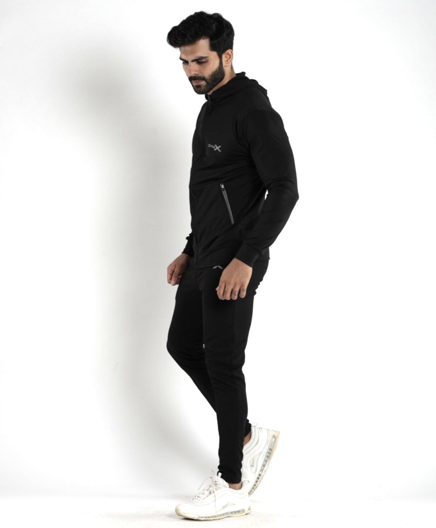 Lancer Muscle Fit Hoodie- Jet Black - Sale - GymX