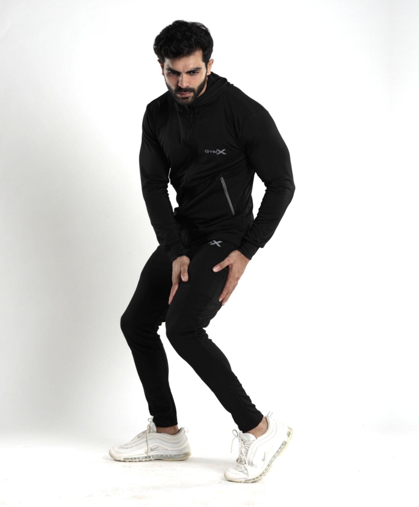 Lancer Muscle Fit Hoodie- Jet Black - Sale - GymX