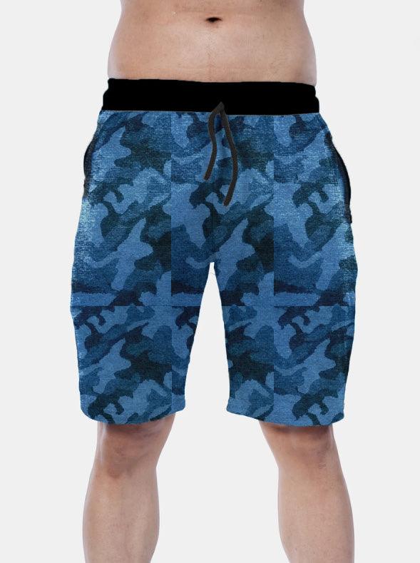 GymX Blue print Shorts - Sale