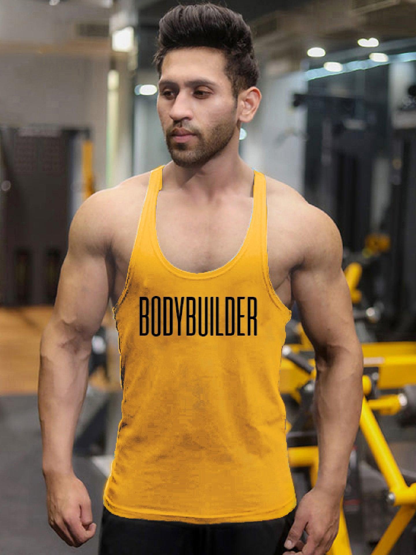 Bodybuilder Stringer- Stark Yellow - GymX