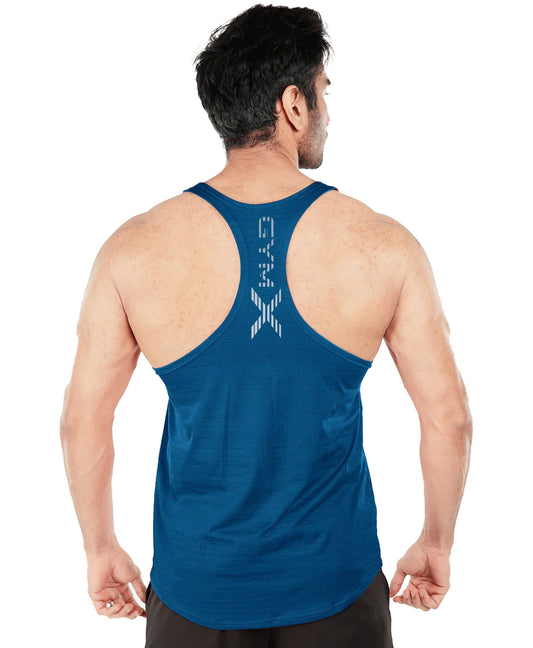 GymX Ocean Blue Flex Fit Stringer- Sale - GymX