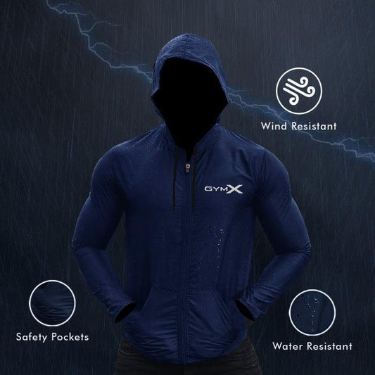 Storm Midnight Blue Waterproof Jacket- Sale - GymX