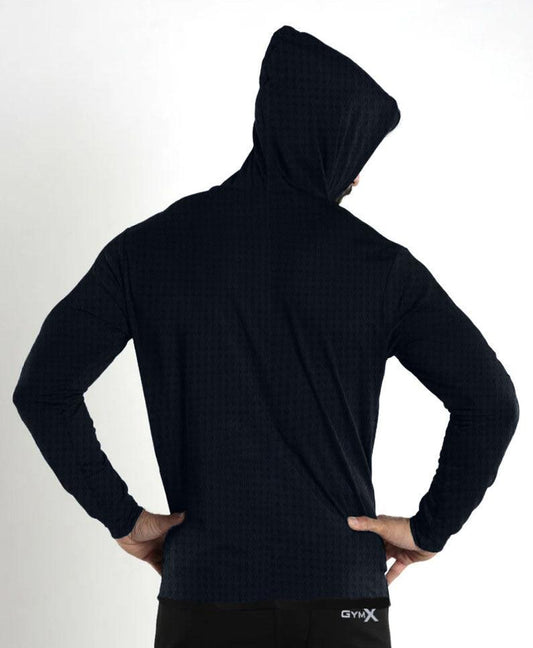 Gymx Blue Dotted Hoodie - Sale - GymX