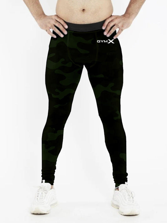 GymX Forest Green Camo Compression Bottoms 2.0- Sale - GymX