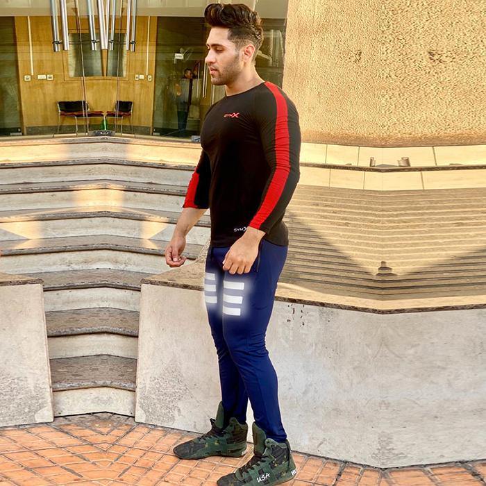 Flash Blue- Reflective Stripe Bottoms- Sale - GymX