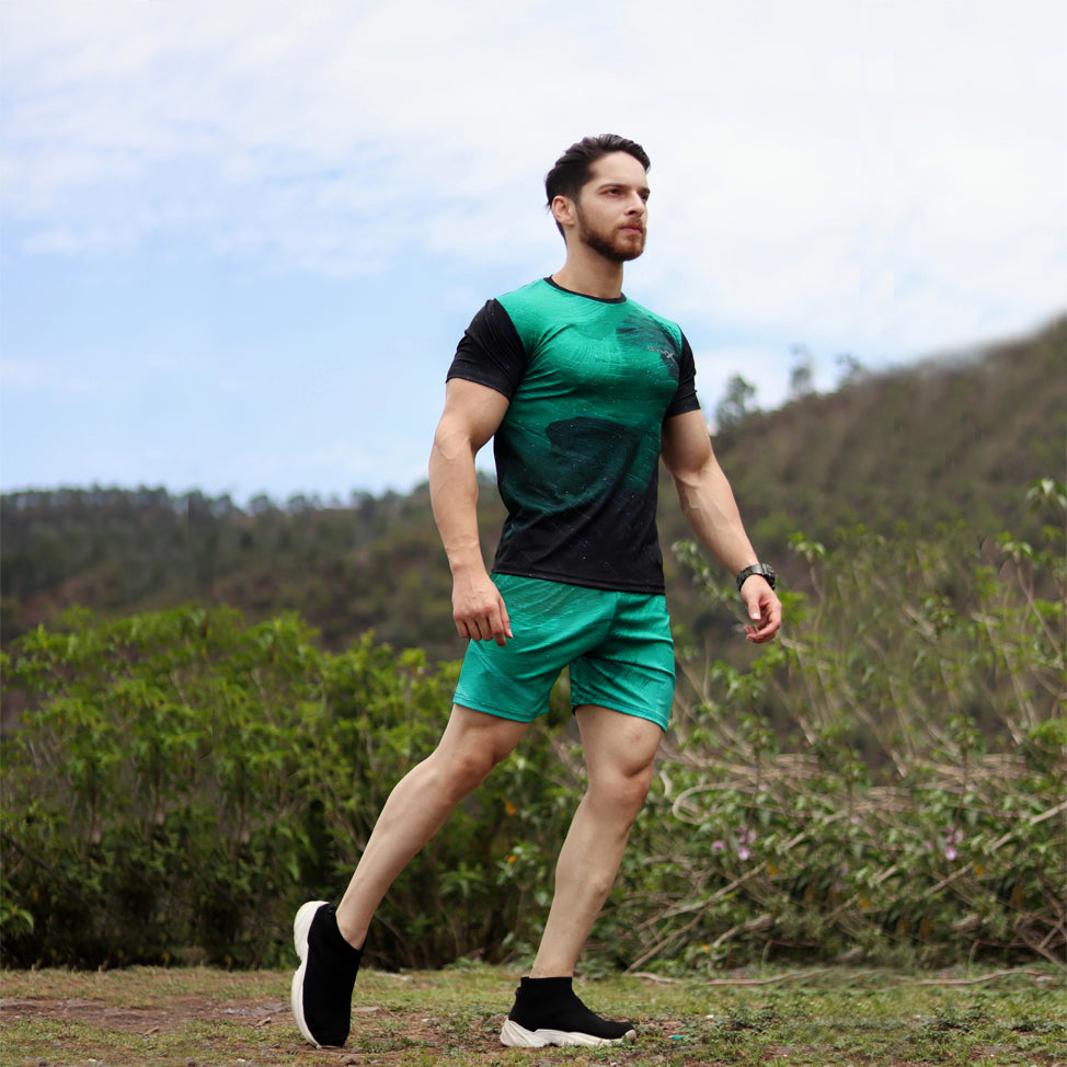 Marine Green shorts (4 way stretch) - Sale