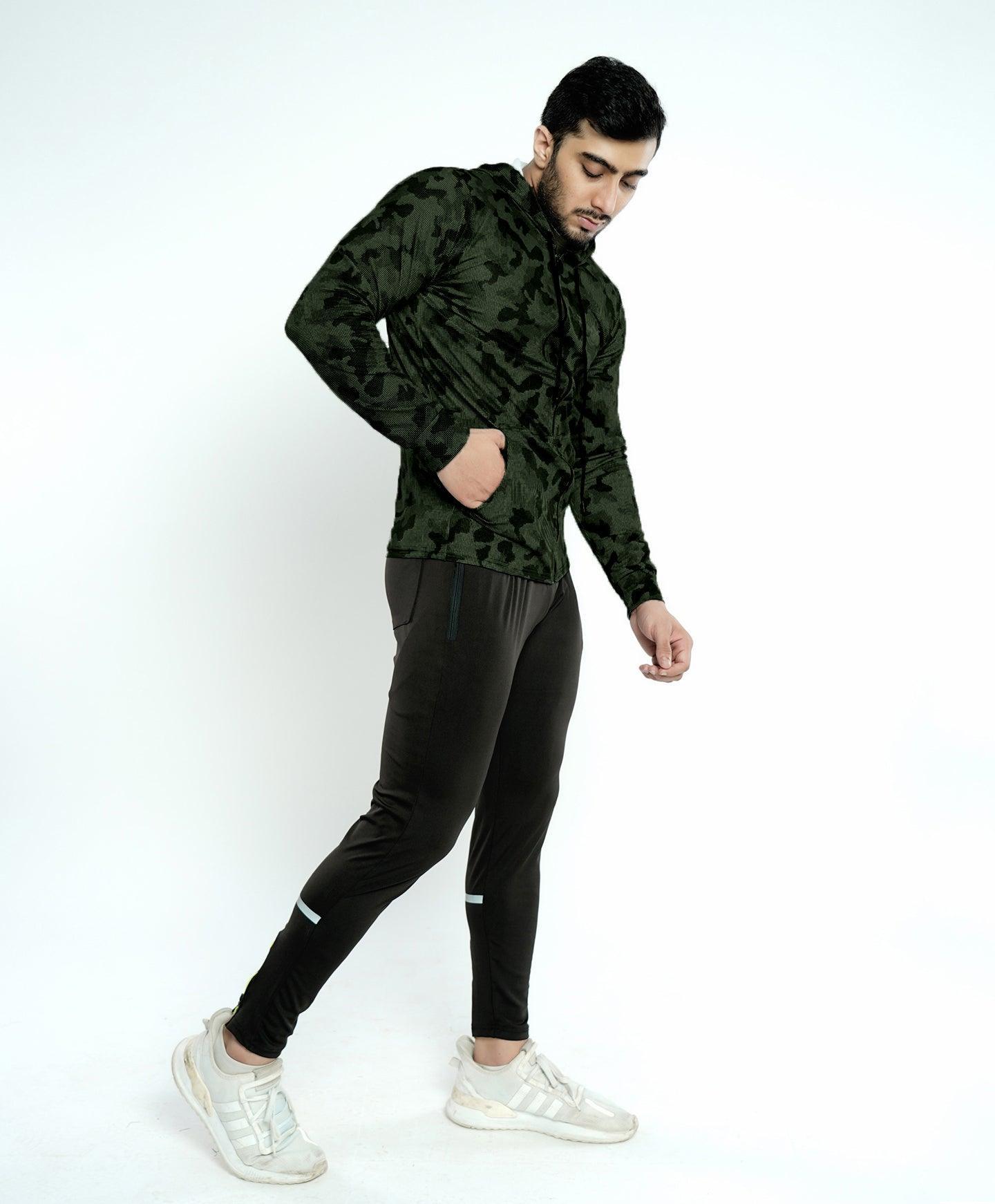 Stealth Green Camo Hoodie - GymX