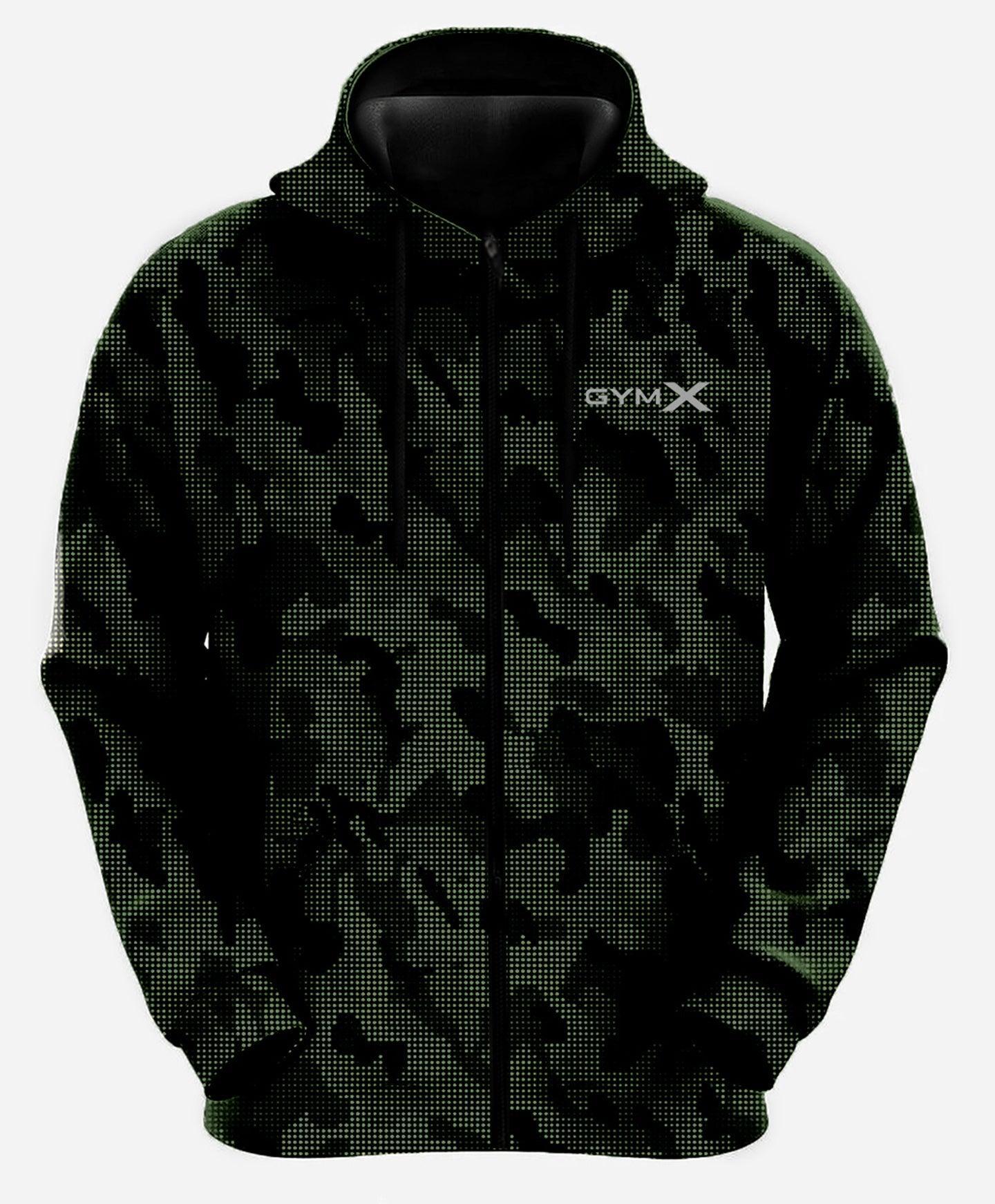 Stealth Green Camo Hoodie - GymX