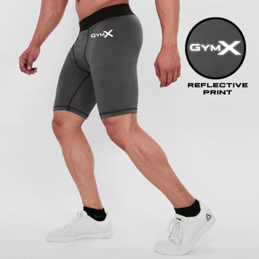 GymX Performance Compression Shorts- Metal Grey- Sale