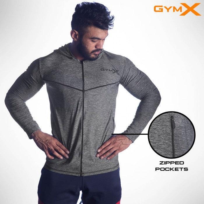 GymX Compression Shadow Grey Hoodie- Sale - GymX