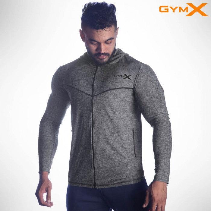 GymX Compression Shadow Grey Hoodie- Sale - GymX