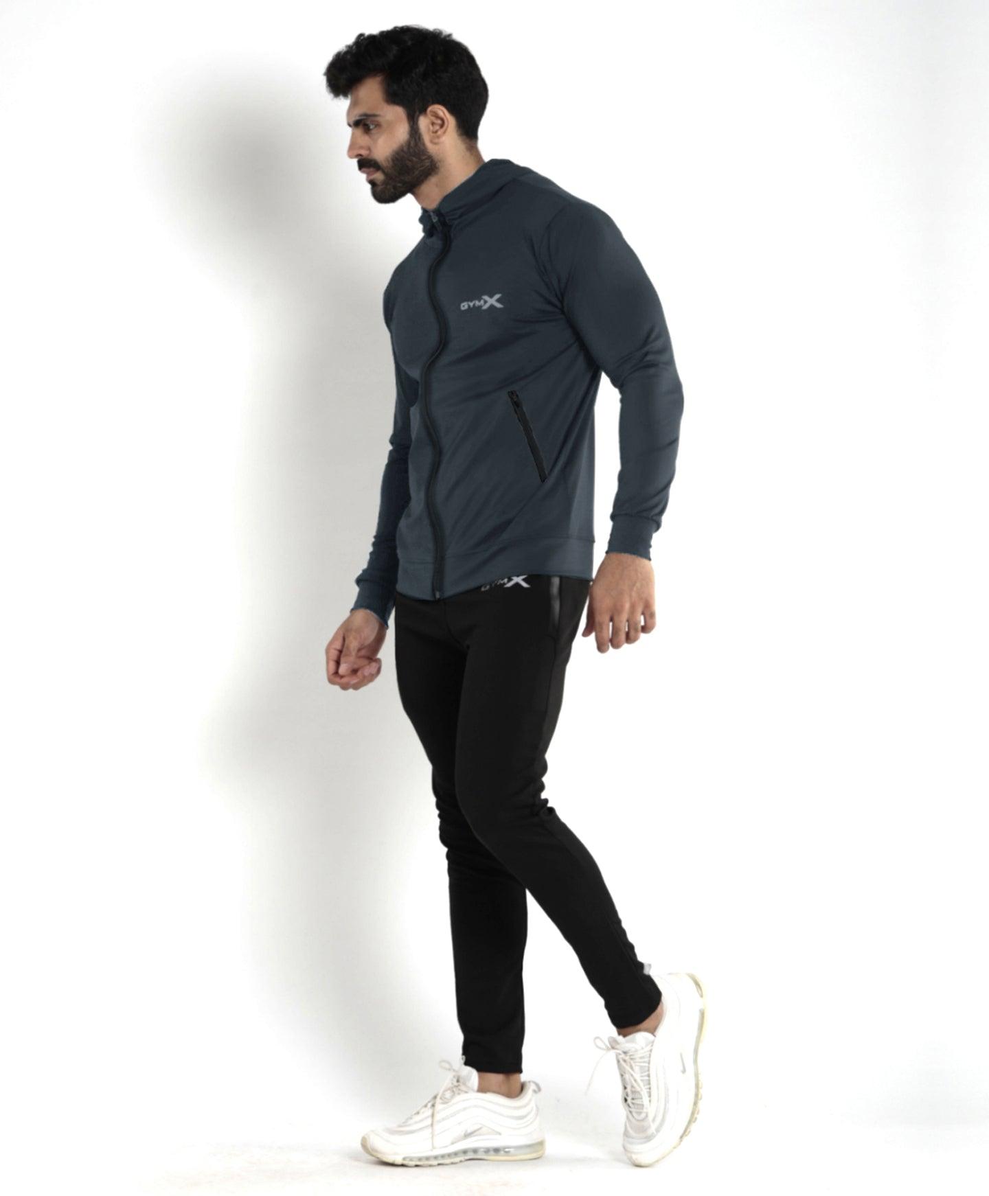 Lancer Muscle Fit Hoodie- Carbon Grey Sale – GymX - Main Image