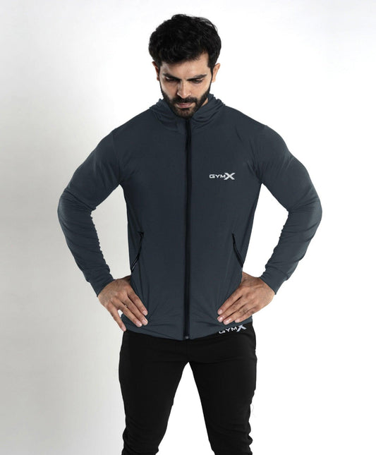 Lancer Muscle Fit Hoodie- Carbon Grey - Sale - GymX