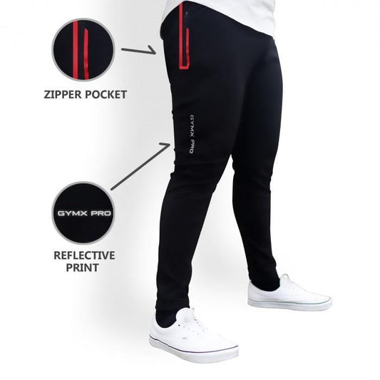 GymX Pro Bottoms- Jet Black (4 Way Stretch) - GymX